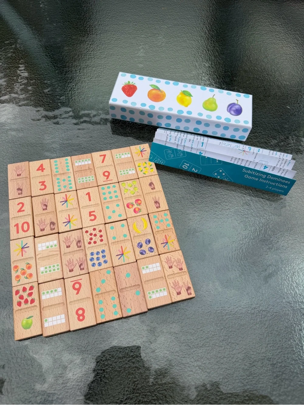 Lovevery Subitizing Dominoes | COMPLETE w/ Box & Instructions | Planner Kit